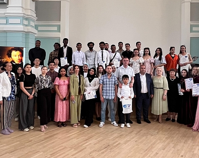 International students – participants of the poetry evening dedicated to the work of Pushkin
